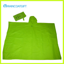 Wasserdichtes Vinyl PVC Hooded Rain Poncho (RVC-092)